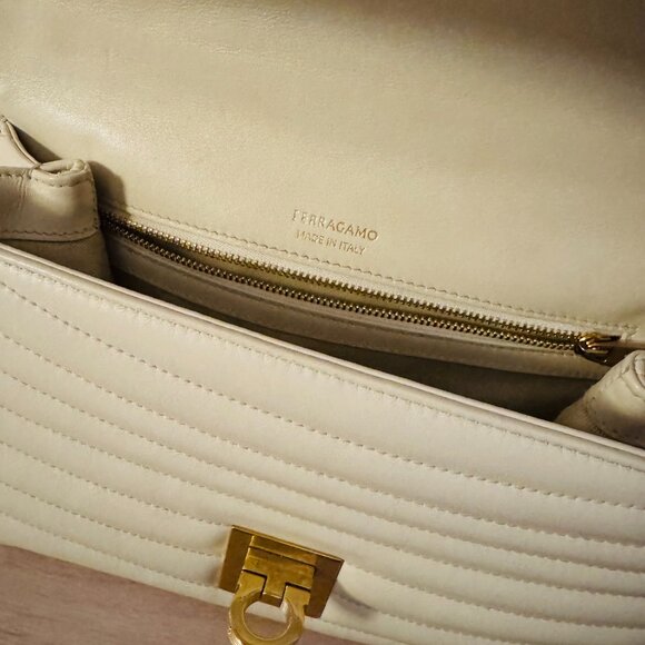 Ferragamo Gancio Quilted Leather Shoulder Bag - Picture 8 of 8